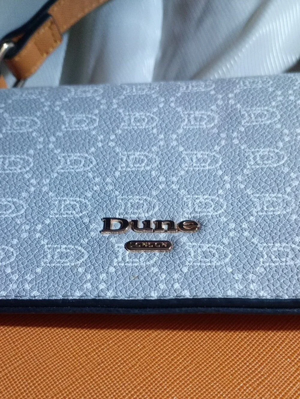 Dune London Two-Tone Orange and Gray Top-Handle Bag